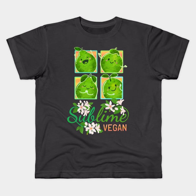 Sublime Vegan - Punny Garden Kids T-Shirt by punnygarden